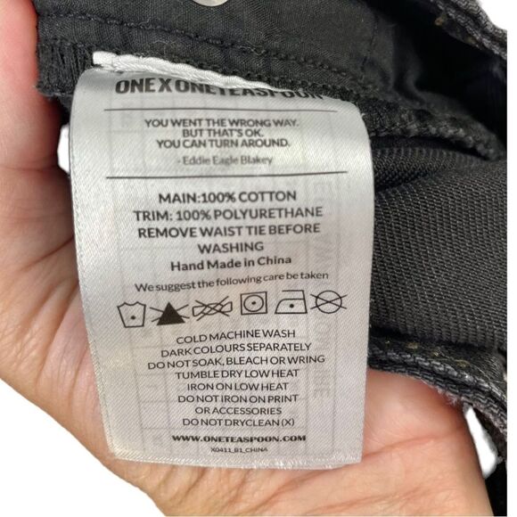 ONE Teaspoon Freebirds Low Waist Rigid Skinny Black Distressed Zip Jeans Size 25 - Picture 9 of 9